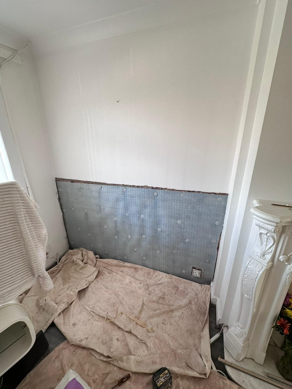 Preparation work for plastering